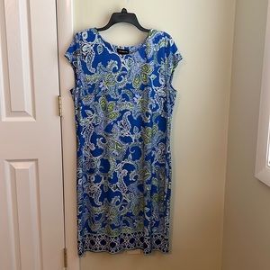 Liz Claiborne Capsleeve Paisley Dress - XL